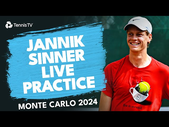 LIVE PRACTICE STREAM | Jannik Sinner Practices Ahead Of Rune Clash! | Monte-Carlo