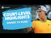 Court-Level Highlights: Jannik Sinner vs Holger Rune!  | Monte-Carlo 2024