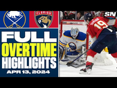 Buffalo Sabres at Florida Panthers | FULL Overtime Highlights - April 13, 2024
