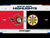 NHL Highlights | Senators vs. Bruins - April 16, 2024