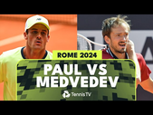 Tommy Paul Dethrones Defending Champ Medvedev! | Rome 2024 Highlights