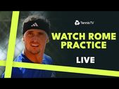 COMING UP LIVE: Alexander Zverev Practices In Rome Ahead Of His Semi-Final