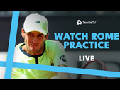 LIVE PRACTICE: Tommy Paul Warms Up For Tonight's Big Rome Semi-Final