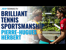 Lovely Sportsmanship by Pierre-Hugues Herbert To Help Opponent During Match | Madrid 2021 #Shorts
