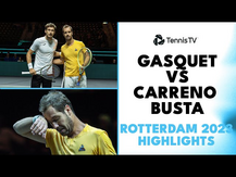 Richard Gasquet vs Pablo Carreno Busta Gripping Match Highlights | Rotterdam 2023