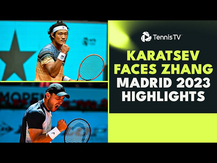 Aslan Karatsev Faces Zhizhen Zhang For Place In Semis! | Madrid 2023 Highlights