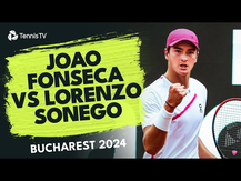 17-Year-Old Joao Fonseca vs Lorenzo Sonego Match Highlights | Bucharest 2024